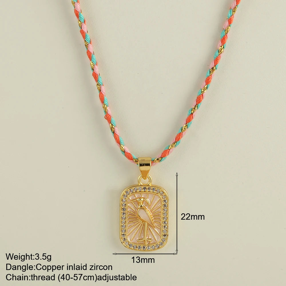 Boho Pop Art Halskette – Sommerliches Statement-Piece