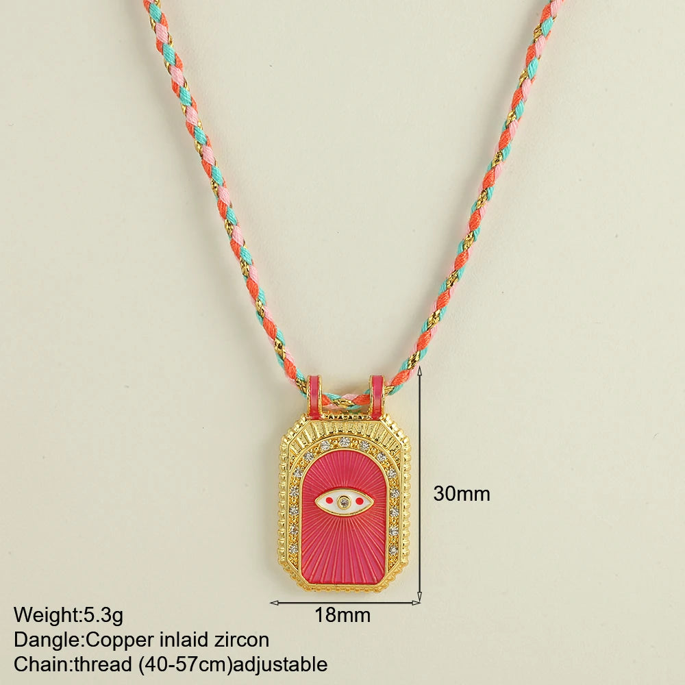 Boho Pop Art Halskette – Sommerliches Statement-Piece