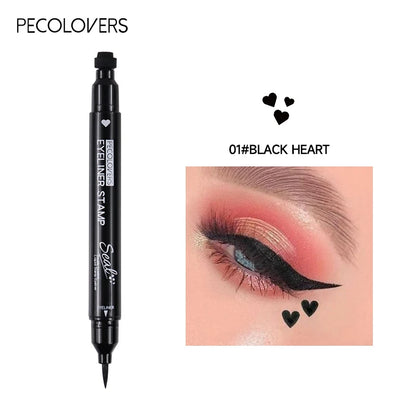 2-in-1 Star & Moon Liquid Eyeliner – Schwarzer Eyeliner-Stift mit Stempel, wasserfest & langanhaltend