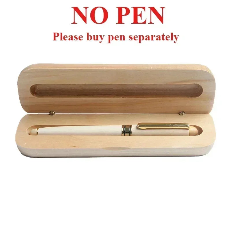 Bolígrafo de madera personalizado con grabado: caja de regalo de arce/haya, logotipo de empresa o nombre grabable. 