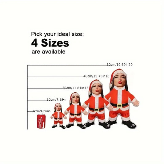Personalisierte „I Love You“-Mini-Plüschpuppe – Foto-Kissen, weiches Polyester, Geschenk für Paare