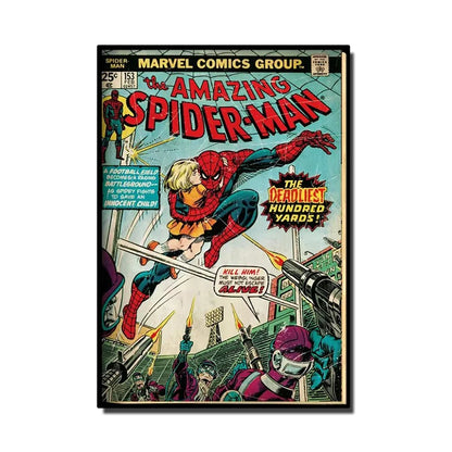 Póster de pared retro de Spider-Man de Marvel