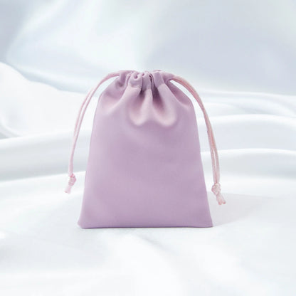 100x Personalized Satin Drawstring Bags – Jewelry Bags, Gift &amp; Candy Bags with Logo for Wedding &amp; Events