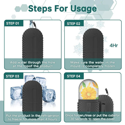 Eis Gesichtsroller aus Silikon – Ice Face Roller gegen Schwellungen, Augenringe & vergrößerte Poren