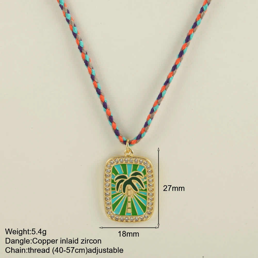 Boho Pop Art Halskette – Sommerliches Statement-Piece