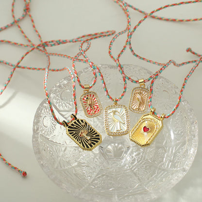 Boho Pop Art Halskette – Sommerliches Statement-Piece