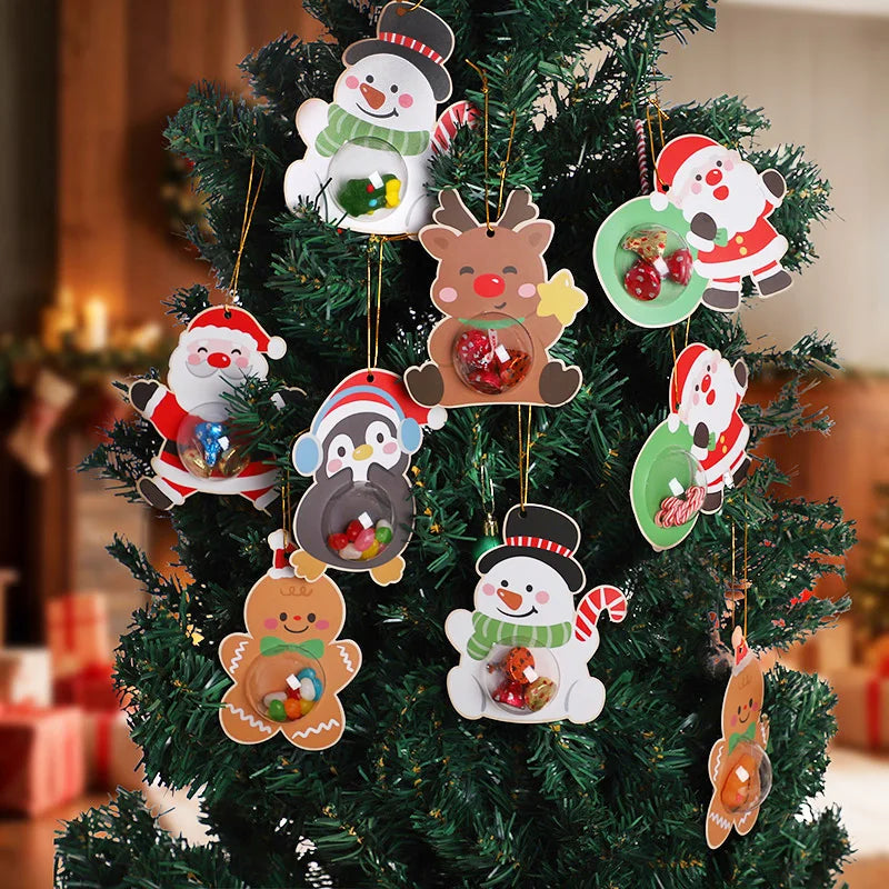 Tarjetas navideñas para dulces y chocolates (12/24 piezas) para envolver regalos y decorar el árbol