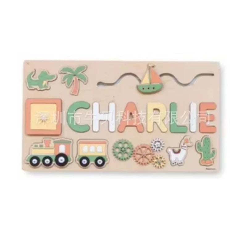 Rompecabezas de madera Montessori personalizado: rompecabezas con nombre para niños | Juguete educativo y regalo 