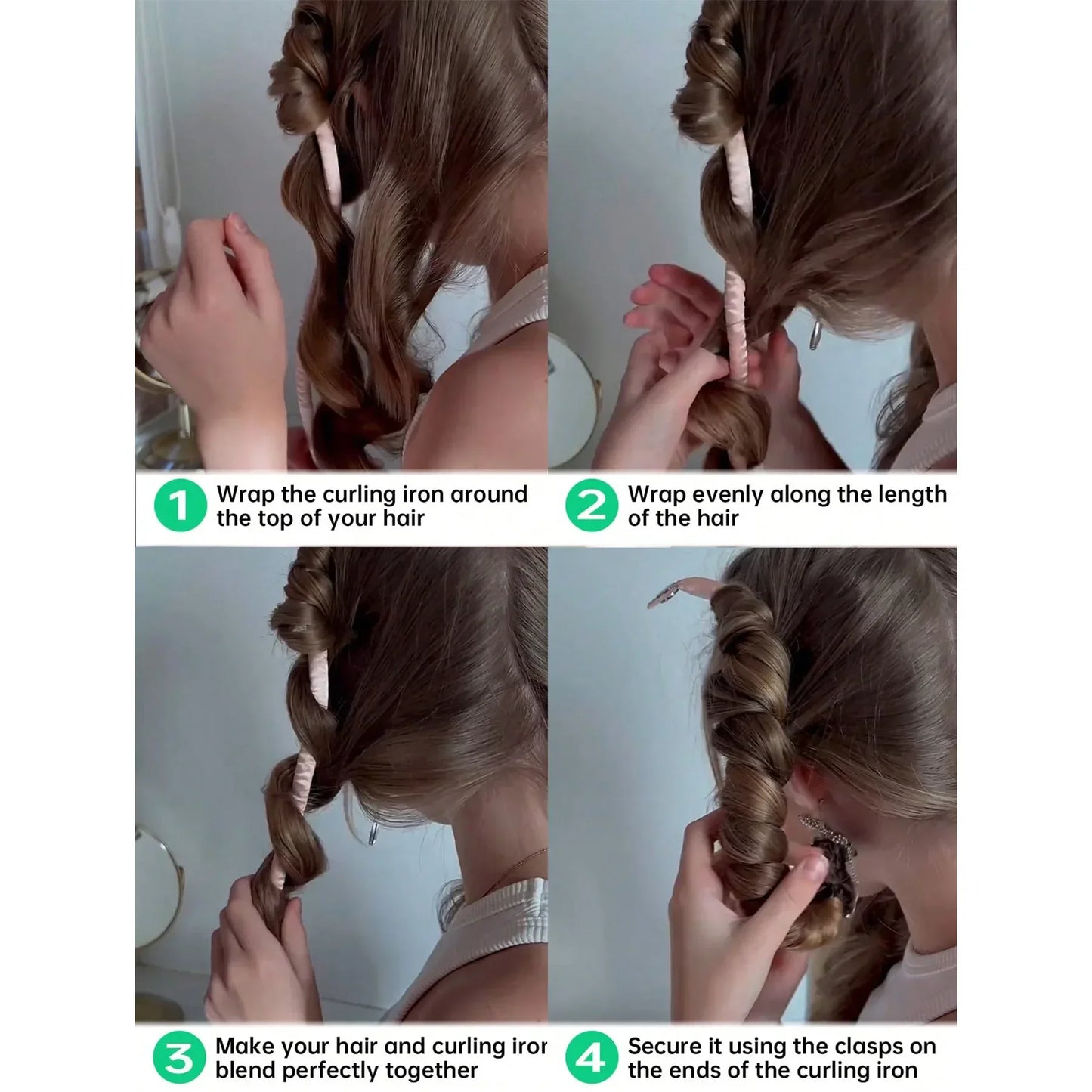 Heatless Curling Rod Stirnband – Weiche Lockenwickler ohne Hitze für Overnight Curls & Lazy Styling