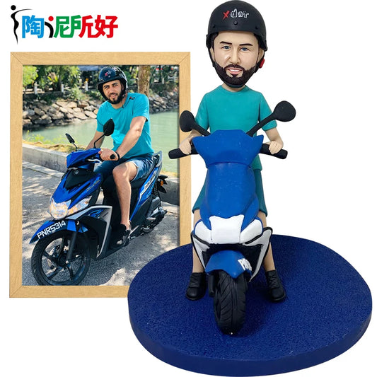 Custom Handmade BHandgefertigte Bobblehead-Figuren – Personalisierte Tonpuppen nach Foto, individuelles Geschenkobblehead Figurines, Personalized Clay Dolls figuras Statue Sculpture from your photo,Bespoke Gift for Husband