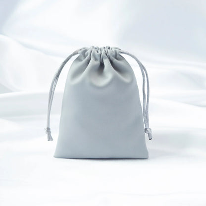 100x Personalized Satin Drawstring Bags – Jewelry Bags, Gift &amp; Candy Bags with Logo for Wedding &amp; Events