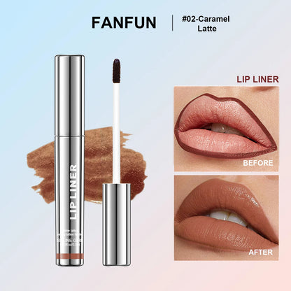 Wasserdichter Peel-Off Lipliner – abziehbarer Tattoo-Lipgloss, matte Lippentönung, wischfest & langlebig, braune Kontur