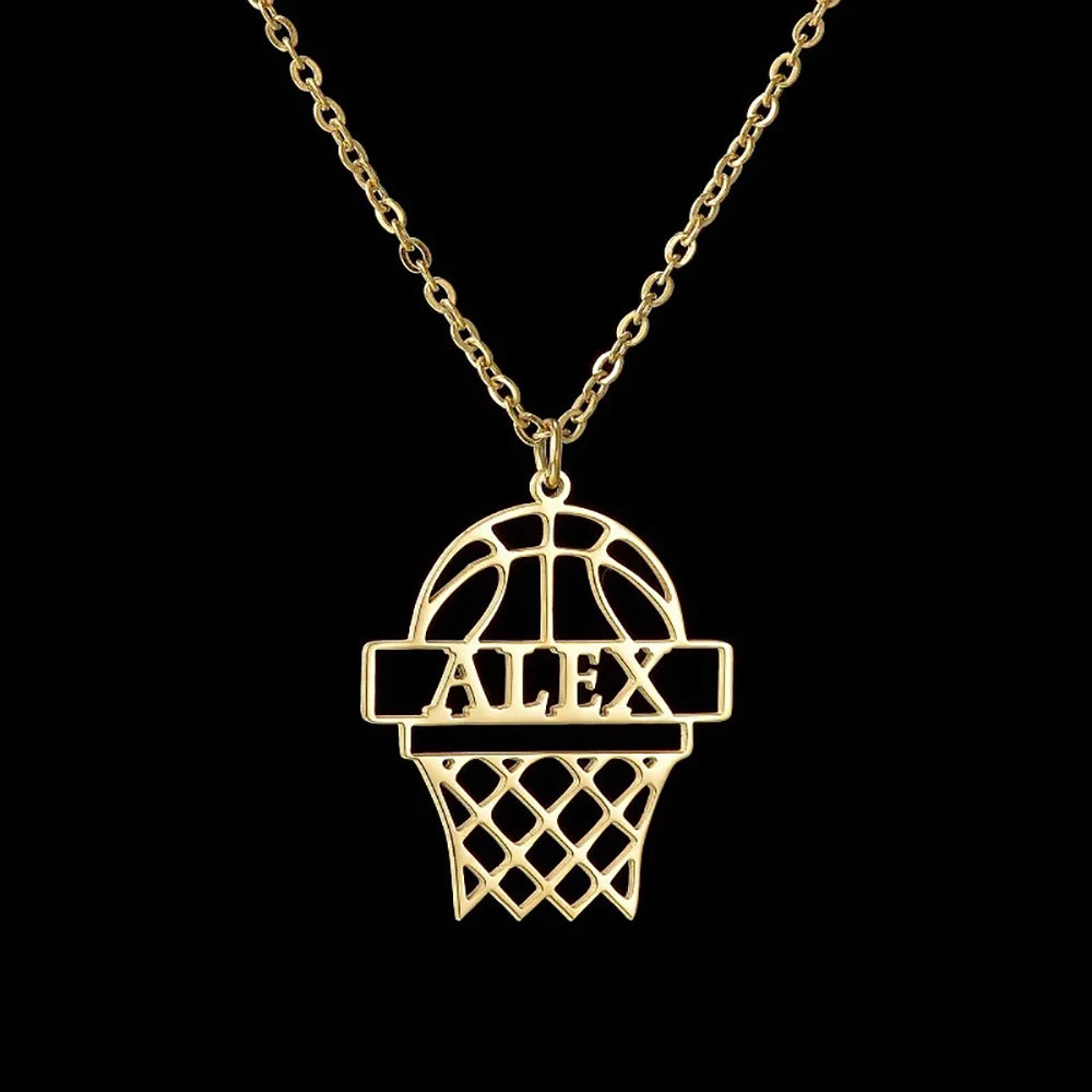 Collar con nombre deportivo personalizado en acero inoxidable: ¡tu nombre, tu estilo!