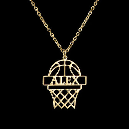 Collar con nombre deportivo personalizado en acero inoxidable: ¡tu nombre, tu estilo!