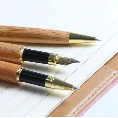 Bolígrafo de madera personalizado con grabado: caja de regalo de arce/haya, logotipo de empresa o nombre grabable. 
