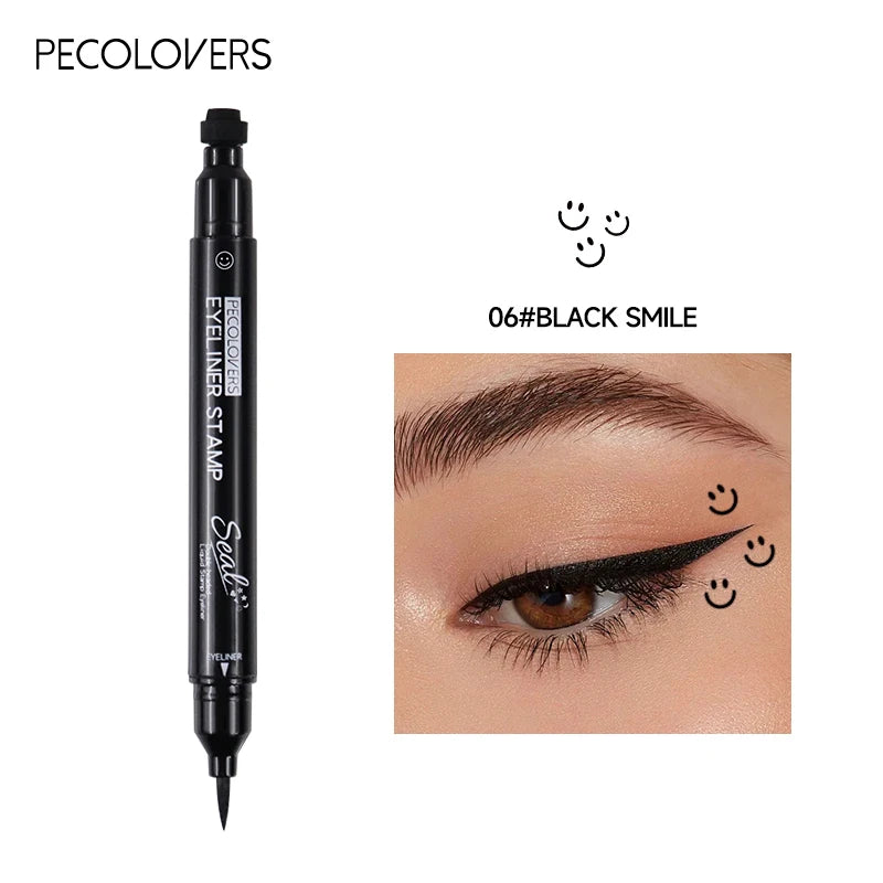 2-in-1 Star & Moon Liquid Eyeliner – Schwarzer Eyeliner-Stift mit Stempel, wasserfest & langanhaltend