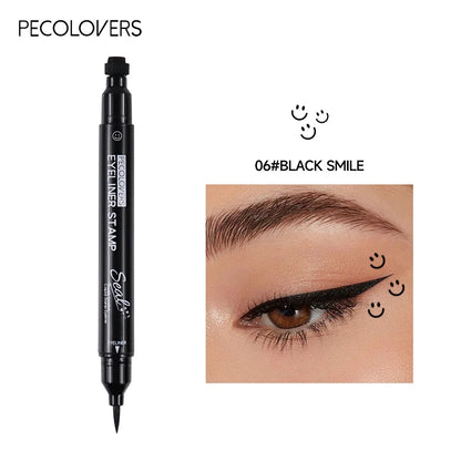 2-in-1 Star & Moon Liquid Eyeliner – Schwarzer Eyeliner-Stift mit Stempel, wasserfest & langanhaltend