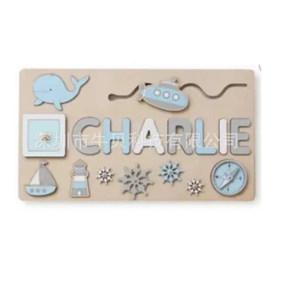 Rompecabezas de madera Montessori personalizado: rompecabezas con nombre para niños | Juguete educativo y regalo 