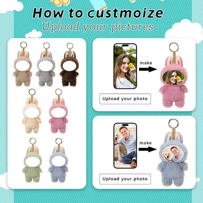 Llavero personalizado con figura de oso con colgante de tendencia hip-hop 