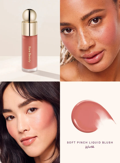 Rare Beauty Soft Pinch Liquid Blush – Seidiges, langanhaltendes flüssiges Rouge für einen frischen Glow (Hope, Love, Virtue, Happy, Wonder, Worth)