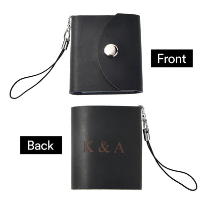 Personalisiertes Fotoalbum Schlüsselanhänger aus echtem Leder – Mini Bilderbuch & Geschenk für Paare