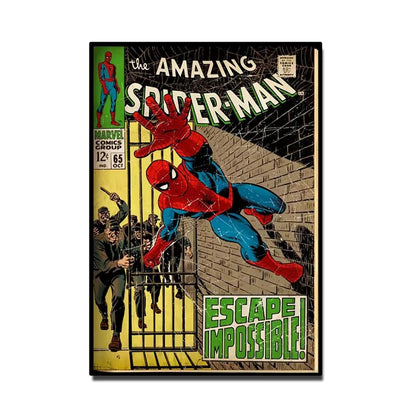 Póster de pared retro de Spider-Man de Marvel
