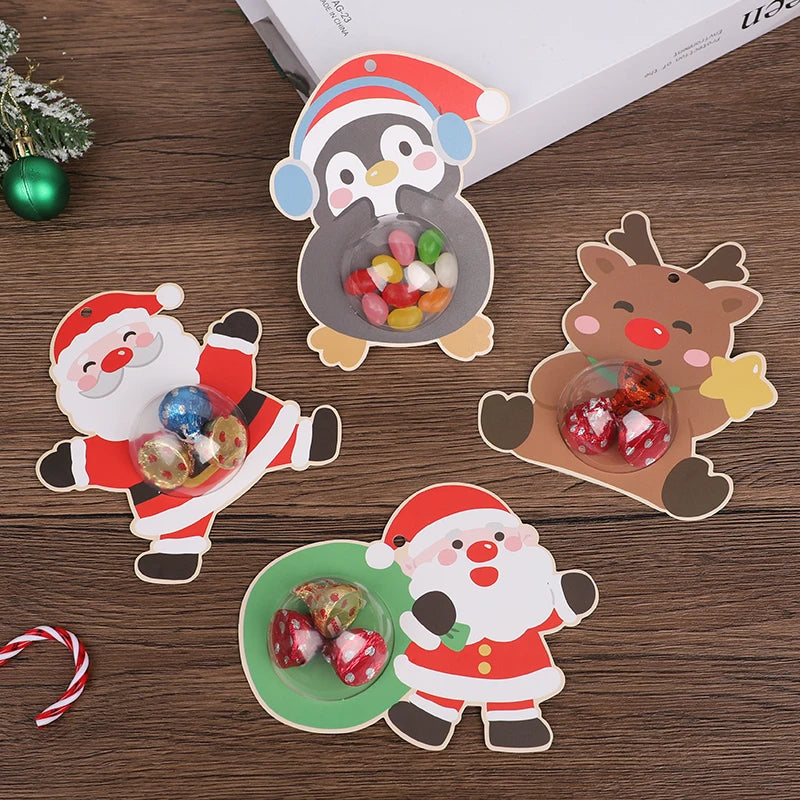 Tarjetas navideñas para dulces y chocolates (12/24 piezas) para envolver regalos y decorar el árbol