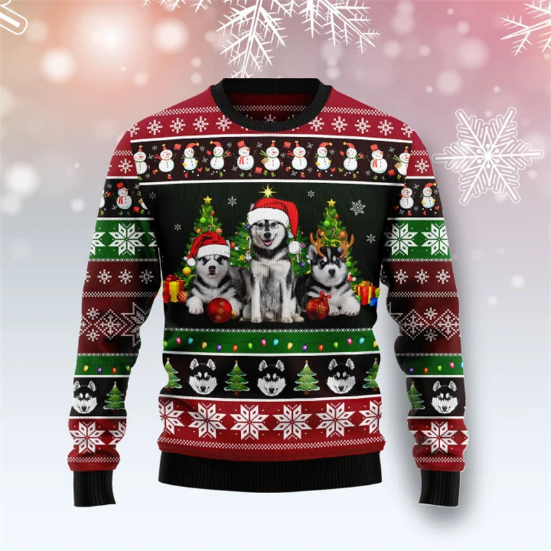 Funny Donkey Cow 3D Print Ugly Christmas Sweater For Women Clothing Cute Animal Unisex Sweatshirts Polyester Pullovers Tracksuit