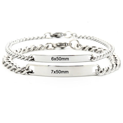Edelstahl Armband mit Gravur