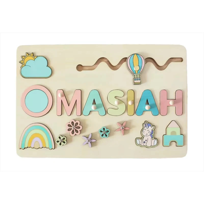 Rompecabezas de madera Montessori personalizado: rompecabezas con nombre para niños | Juguete educativo y regalo 