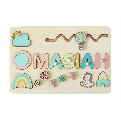 Rompecabezas de madera Montessori personalizado: rompecabezas con nombre para niños | Juguete educativo y regalo 