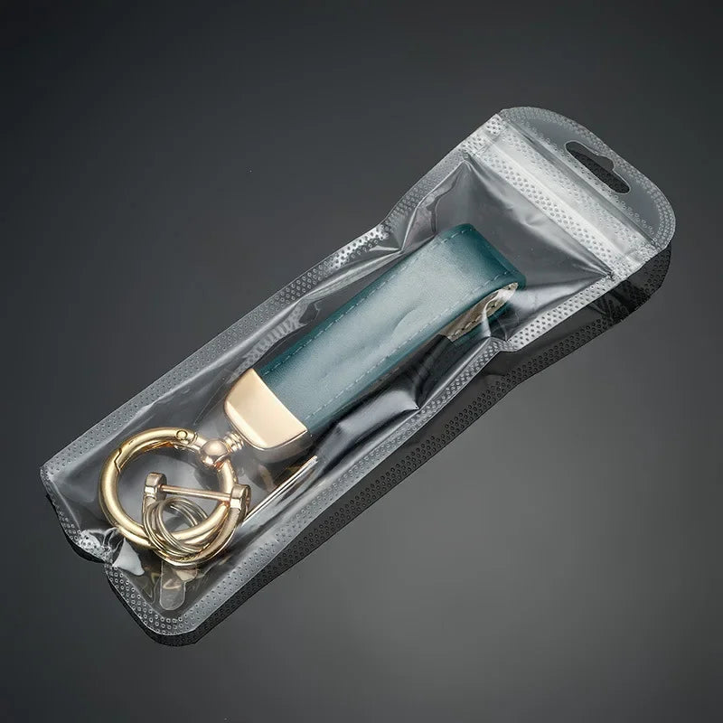 Llavero de cuero personalizado con grabado: llavero vintage con logotipo, nombre o números en caja de regalo. 