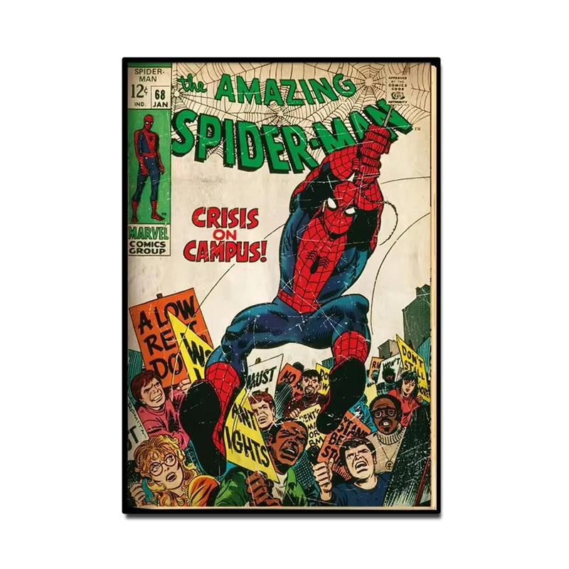 Póster de pared retro de Spider-Man de Marvel