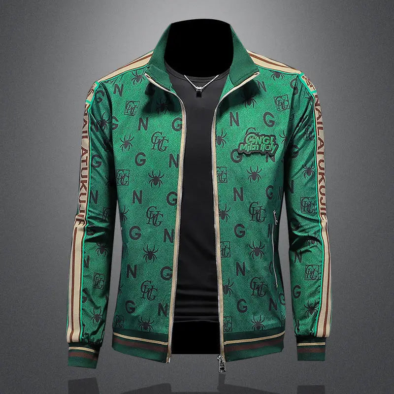 Chaqueta retro para hombre verde "Urban Jungle"
