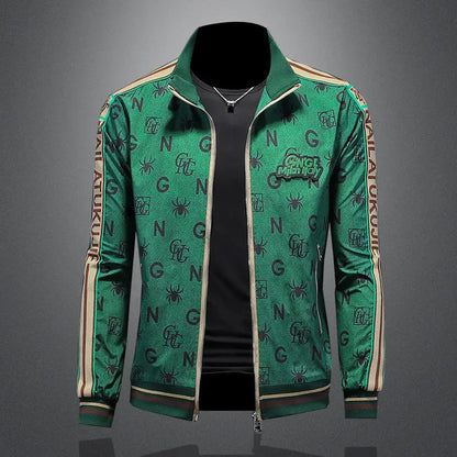 Chaqueta retro para hombre verde "Urban Jungle"