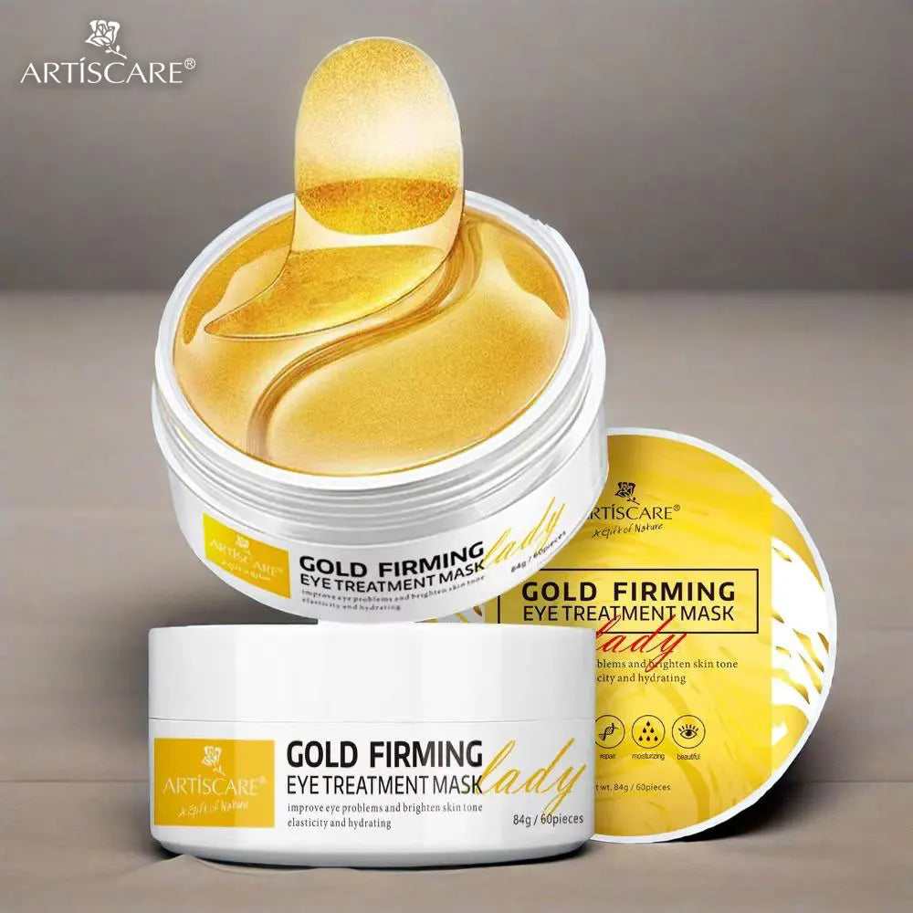 ARTISCARE 24K Gold Augenpads – 60 Stück Kristall-Kollagen Gel Eye Patches gegen Augenringe & Tränensäcke