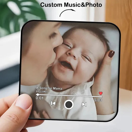 Personalisierter Musik-Fotomagnet mit Rahmen – Acryl Kühlschrankmagnet, perfektes Muttertagsgeschenk 2025