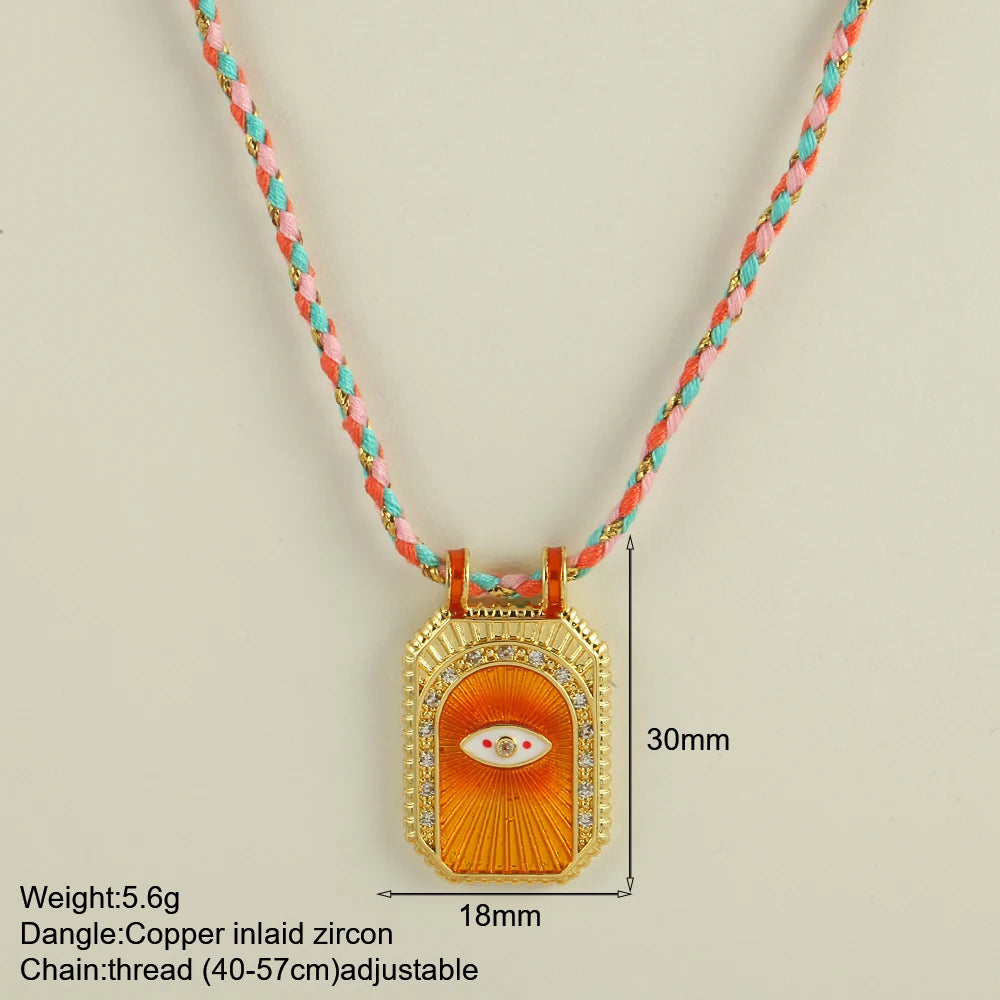 Boho Pop Art Halskette – Sommerliches Statement-Piece