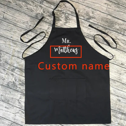 Delantales personalizados para Sr. y Sra.: regalo de boda y pareja para los novios