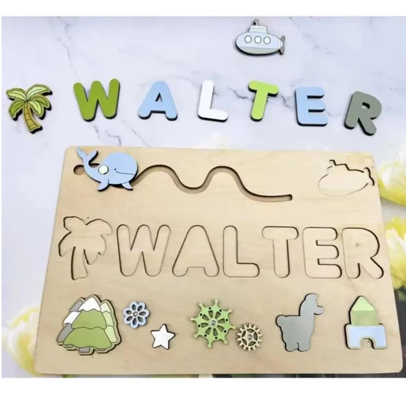 Rompecabezas de madera Montessori personalizado: rompecabezas con nombre para niños | Juguete educativo y regalo 