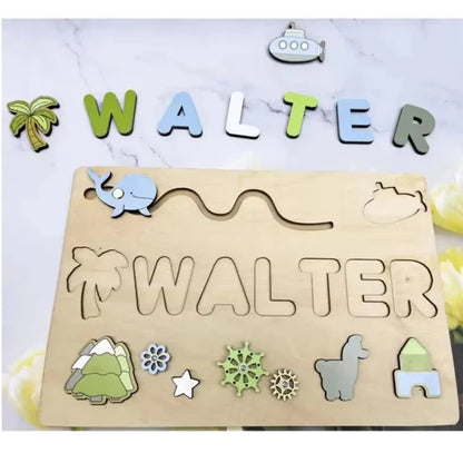 Rompecabezas de madera Montessori personalizado: rompecabezas con nombre para niños | Juguete educativo y regalo 