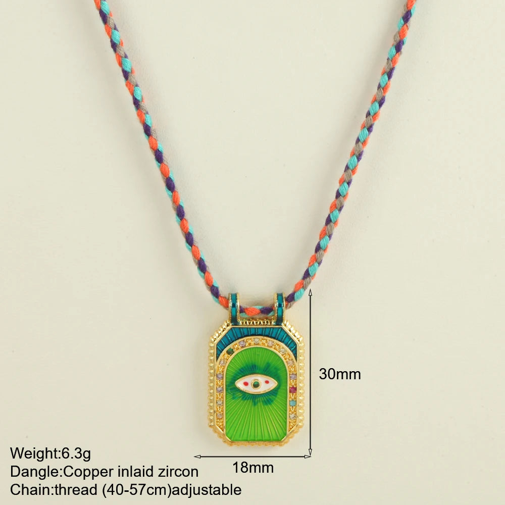 Boho Pop Art Halskette – Sommerliches Statement-Piece