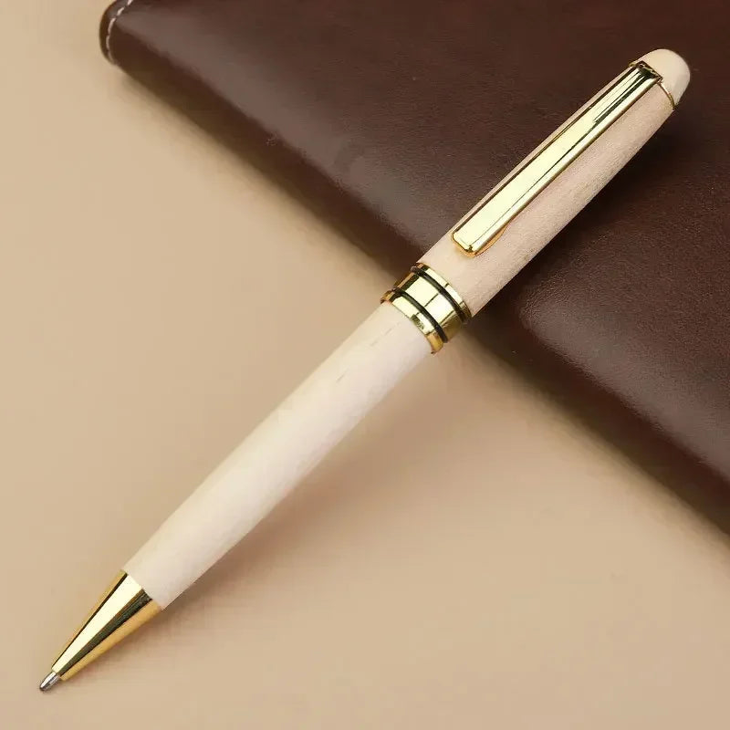 Bolígrafo de madera personalizado con grabado: caja de regalo de arce/haya, logotipo de empresa o nombre grabable. 