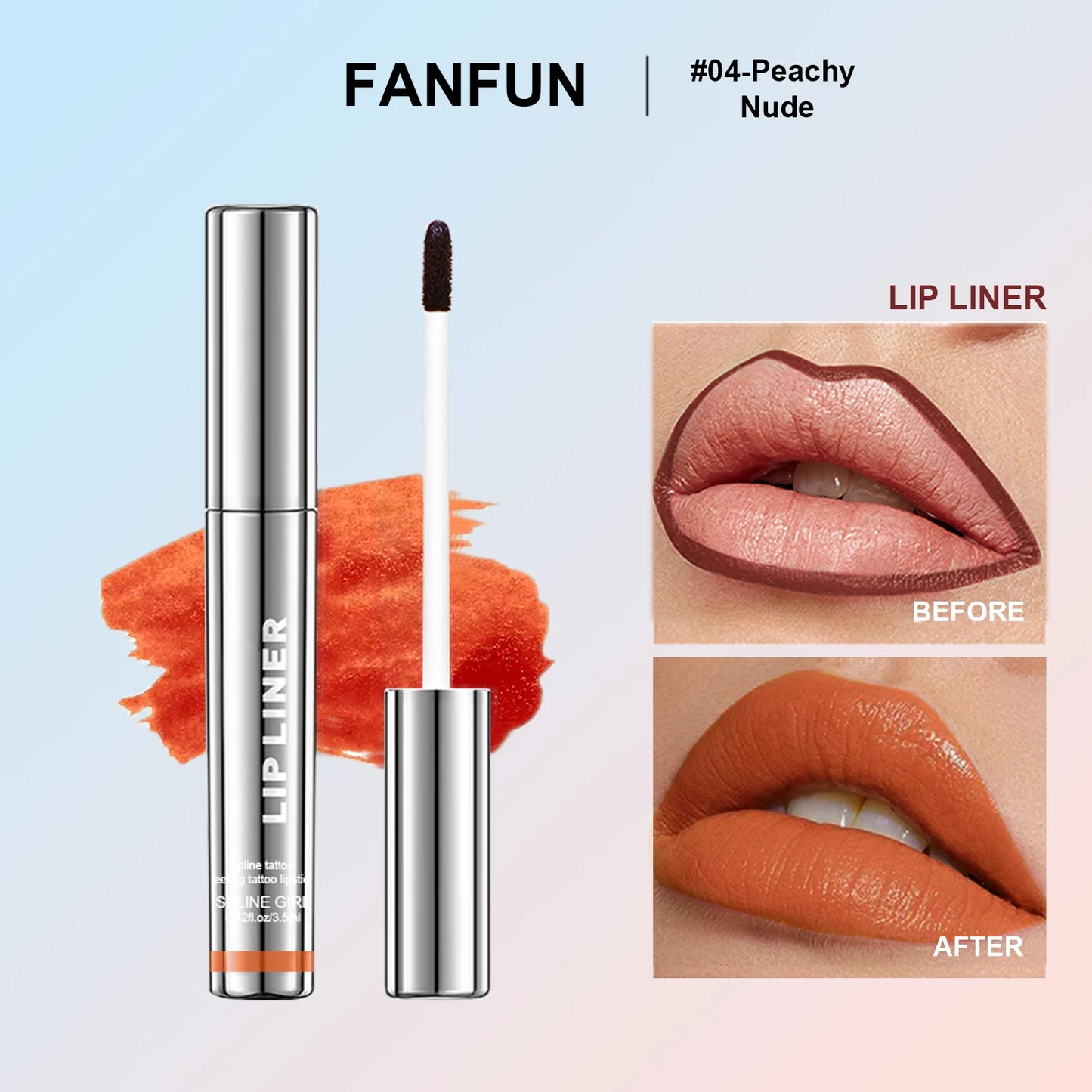 Wasserdichter Peel-Off Lipliner – abziehbarer Tattoo-Lipgloss, matte Lippentönung, wischfest & langlebig, braune Kontur