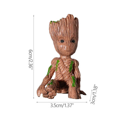 Figura de Groot de 5 cm – Figura decorativa en miniatura de dibujos animados para escritorio y hogar | Guardianes de la Galaxia 