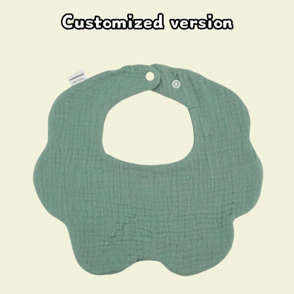 Personalisierter individueller Name, bestickter Buchstabe für Neugeborene, Kinderzimmer, Baby-Lätzchen, Spucktuch, Blumenform, Geschenke für Jungen und Mädchen