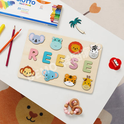 Rompecabezas de madera Montessori personalizado: rompecabezas con nombre para niños | Juguete educativo y regalo 