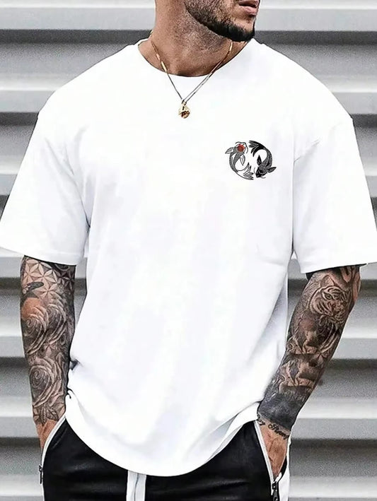 Japanese Koi Harajuku T-Shirt aus Baumwolle