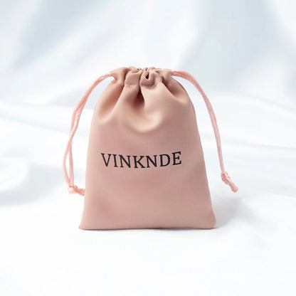 100x Personalized Satin Drawstring Bags – Jewelry Bags, Gift &amp; Candy Bags with Logo for Wedding &amp; Events