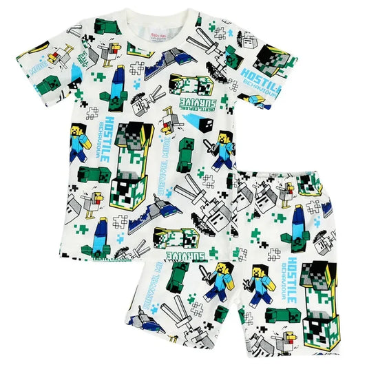„Minecraft Creeper“ – T-Shirt & Shorts für kleine Pixelhelden